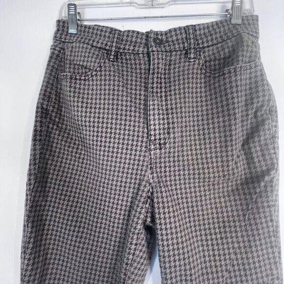 American Eagle Gray Houndstooth Curvy Super Hi-Rise Jegging Jean Size 10 - Picture 3 of 9